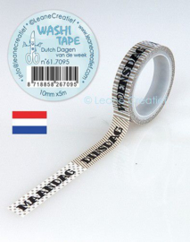 Washi tape Dagen van de week 10 mm x 5 m 61.7095