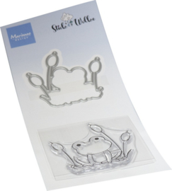 Clear Stamp & dies Frog CS1155