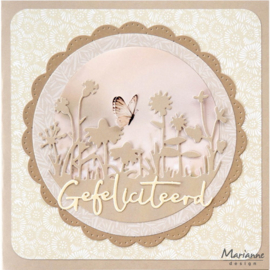 Craftables stencil Silhouette flower meadow CR1684