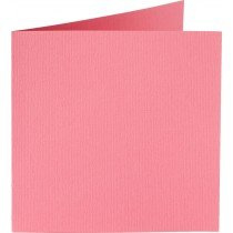 6 x vierkante kaart (13,2 x 13,2 cm) hardroze (915) voorheen 15 rose