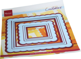 Creatables stencil Scalloped squares LR0767