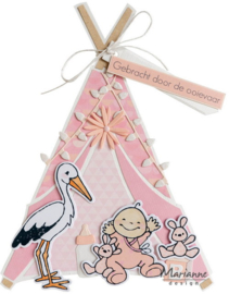 Clear stamp Eline's Storks and Babies EC0195