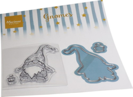 Clear stamp & dies set Gnome & lantern CS1106