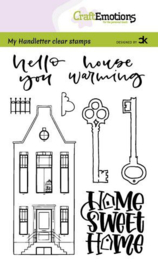 Clear Stamp Carla Kamphuis: A6 - handletter - New home 3 (Engels)