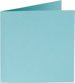 6 x vierkante kaart (13,2 x 13,2 cm) azuurblauw (904) voorheen 04 azuurblauw