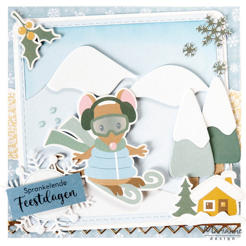 Creatables stencil Mountain scenery LR0919