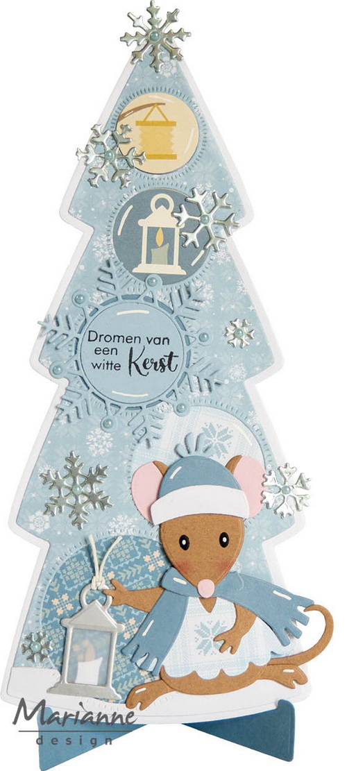 Creatables stencil Layout Christmas tree LR0918