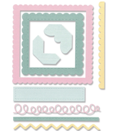 Thinlits Die Set Fabulous Frames & Borders by Debi Potter Sizzix 666235