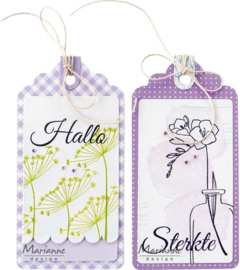 Craftables stencil Elegant Tag CR1647