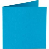 6 x vierkante kaart (13,2 x 13,2 cm) hemelsblauw (949) voorheen 05 korenblauw