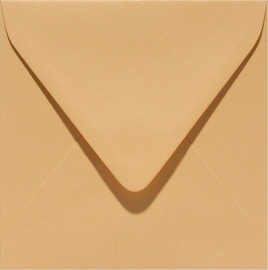 6 x vierkante envelop (14 x 14 cm) caramel (926) voorheen 26 caramel