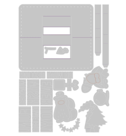 Thinlits Die Set Multi-Phrase Pop-Up Sizzix 665954