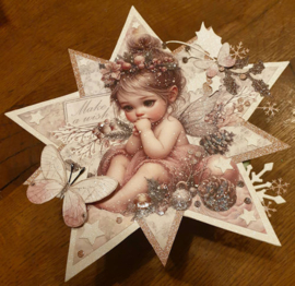 FairyBells Art Journaling & Card Making Backgrounds Set 12: Kerst roze