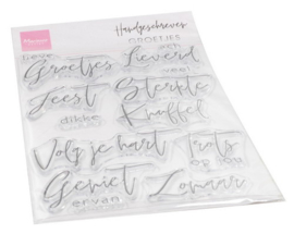 Clear stamp Handgeschreven - Groetjes CS1063