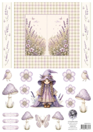 Fairybells combi knipvel voor pop-up en decoupage - lavendel
