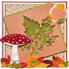 Craftables stencil Tiny's Maple leaf CR1664