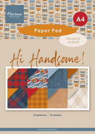Pretty Papers bloc Hi Handsome! A4 PK9208