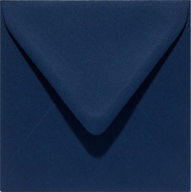 6 x vierkante envelop (14 x 14 cm) nachtblauw (941) voorheen 41 nachtblauw