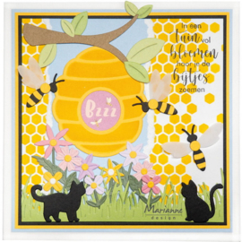 Craftables stencil Bees by Marleen CR1680