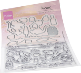 Clear stamps & Dies Eline's Animals - Picnic EC0202