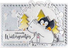 Clear stamp & die set Bear & Penguin CS1137
