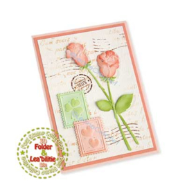 3D embossing folder Familie aangelegenheden met postzegelstans 35.9396