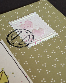 3D embossing folder Familie aangelegenheden met postzegelstans 35.9396
