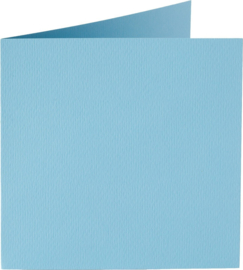 6 x vierkante kaart (13,2 x 13,2 cm) celeste (942) vergelijkbaar met 42 ijsblauw