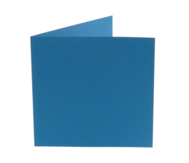 6 x vierkante kaart (13,2 x 13,2 cm) korenblauw (965) lijkt op korenblauw 05