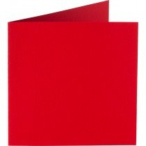 6 x vierkante kaart (13,2 x 13,2 cm) rood (918) voorheen 12 fiëstarood