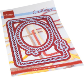 Creatables stencil Rope frames - rectangle & oval LR0813