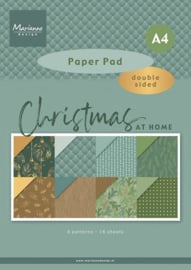 Pretty Papers bloc Christmas at home A4 PK9192