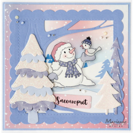 Clear stamps & Dies Eline's Animals - Snowman & Bird EC0204