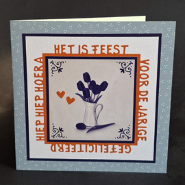 Craftables stencil Felicitatie vierkant by Marleen CR1656