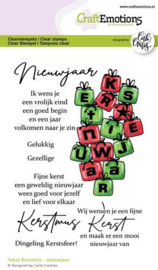 CraftEmotions clearstamps A6 - Tekst Kerstmis - nieuwjaar (NL) Carla Creaties