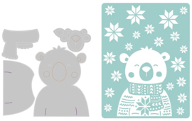 Thinlits snijmal Cozy Bear Sizzix 665496