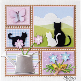 Craftables stencil Layout Stamp Square CR1679
