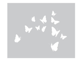 Stans, sjabloon en stempel - Butterfly kisses