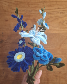 Chenilledraad 5 kleuren: blauw