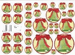 knipvel: cirkel 7: groene kerstklokken