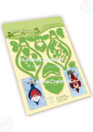 Lea’bilitie snij en embossing mal Kerstman - Rendier Ornament 45.9624