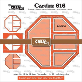 Crealies Cardzz Frame & inlay Gloria CLCZ616 max. 11,5x11,5cm