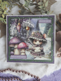 FairyBells Art Journaling & Card Making Backgrounds Set 15: Kerst paars