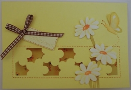 Voorbeeld kaart gele bloemetjes