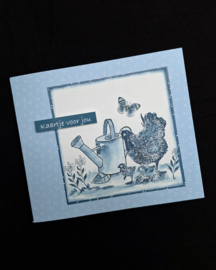 Stempel Mother hen with chicks SPCS015