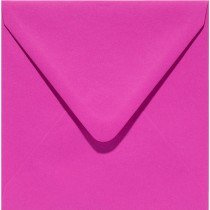6 x vierkante envelop (14 x 14 cm) felroze (912)