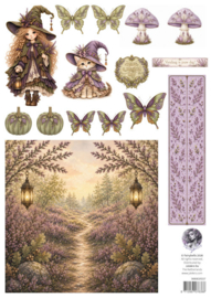 Fairybells combi knipvel voor pop-up en decoupage - heide