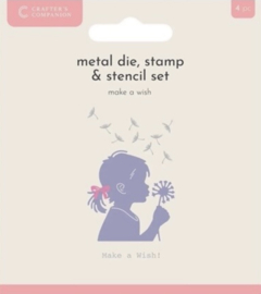 Stans, sjabloon en stempel - Make a wish