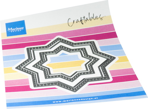 Craftables stencil Open star set CR1702