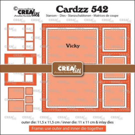 Crealies Cardzz Frame & inlay Vicky CLCZ542 11,5x11,5cm